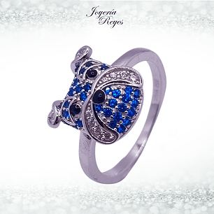 Anillo de plata rodinada fabricación Italiana - ley 925 - modelo 12188FRSWSH1