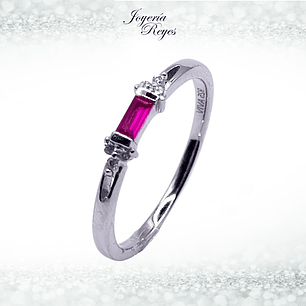 Anillo de plata rodinada fabricación Italiana - ley 925 - modelo 12192FRSWSH2