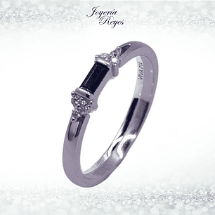 Anillo de plata rodinada fabricación Italiana - ley 925 - modelo 12192FRSWSH3