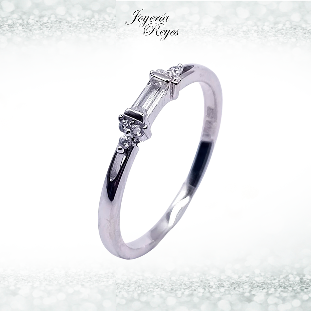 Anillo de plata rodinada fabricación Italiana - ley 925 - modelo 12192FRSWSH5 1
