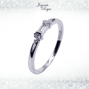 Anillo de plata rodinada fabricación Italiana - ley 925 - modelo 12192FRSWSH5