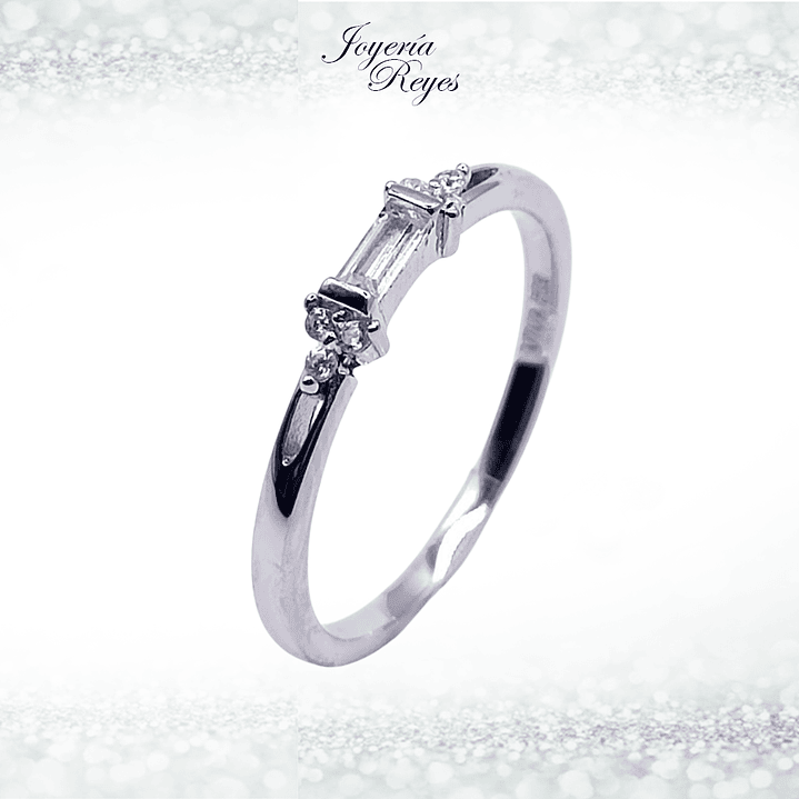 Anillo de plata rodinada fabricación Italiana - ley 925 - modelo 12192FRSWSH5 1