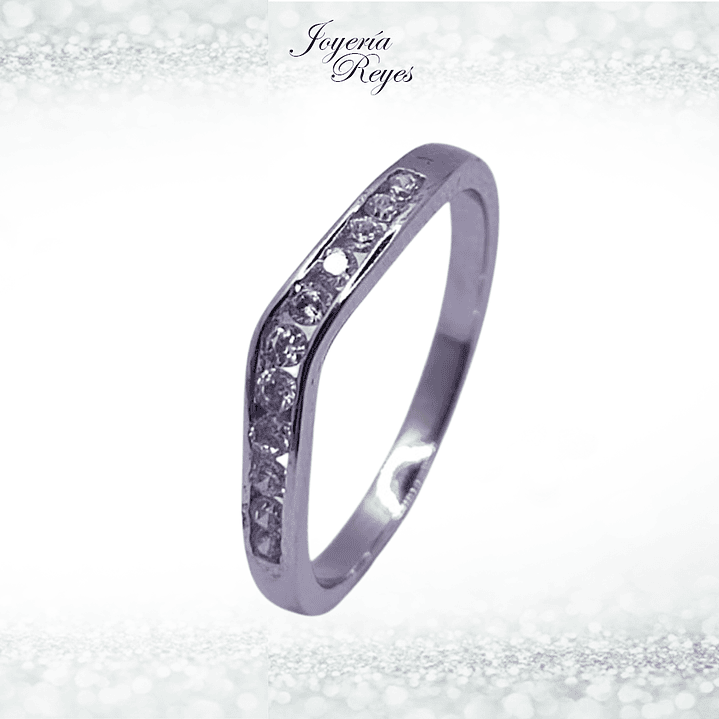 Anillo de plata rodinada fabricación Italiana - ley 925 - modelo 12194FRSWSH1 1