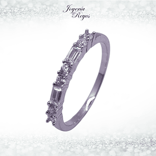 Anillo de plata rodinada fabricación Italiana - ley 925 - modelo 12199FRSWSH1