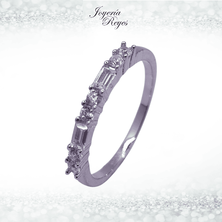 Anillo de plata rodinada fabricación Italiana - ley 925 - modelo 12199FRSWSH1 1