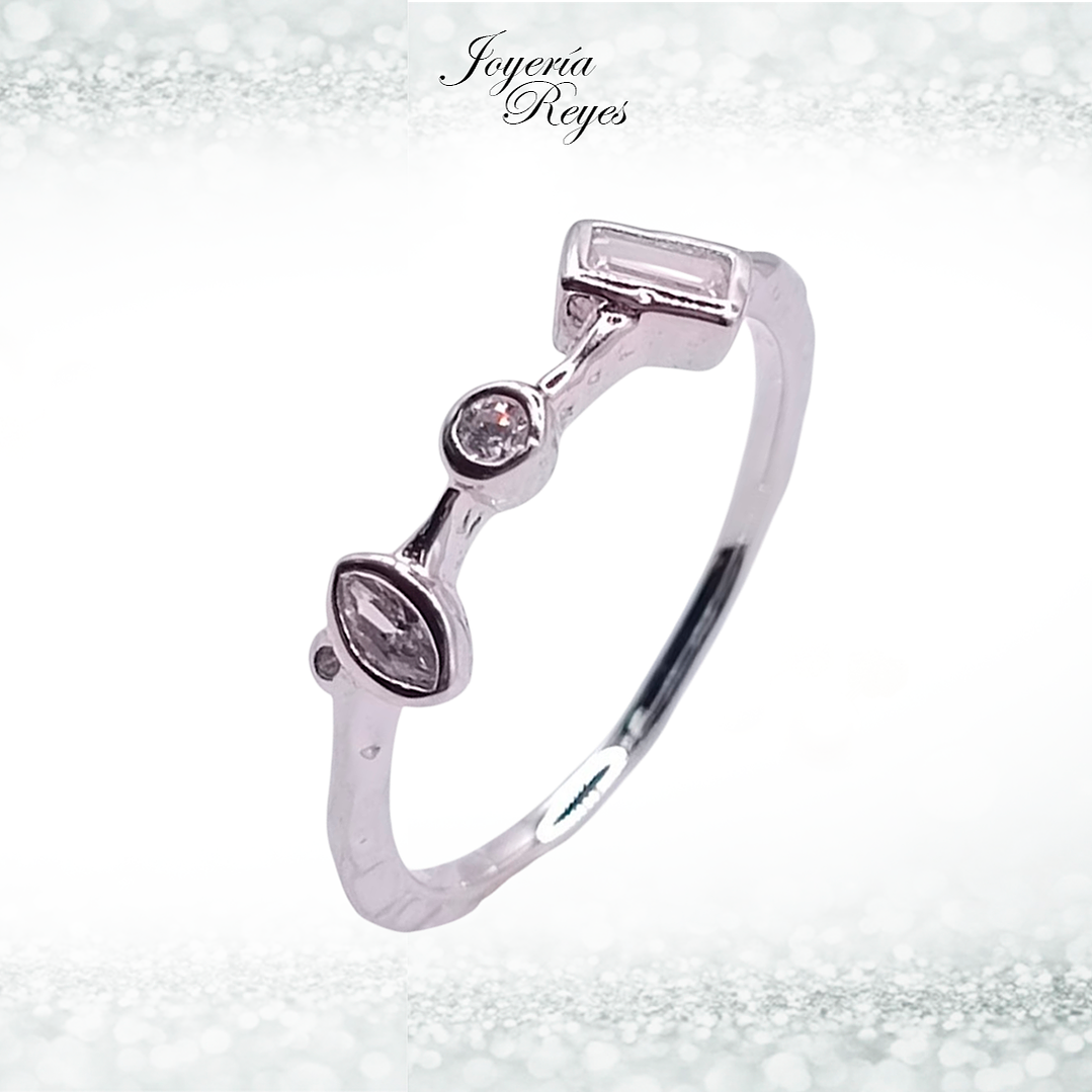 Anillo de plata rodinada fabricación Italiana - ley 925 - modelo 14591FRSWSH2 1