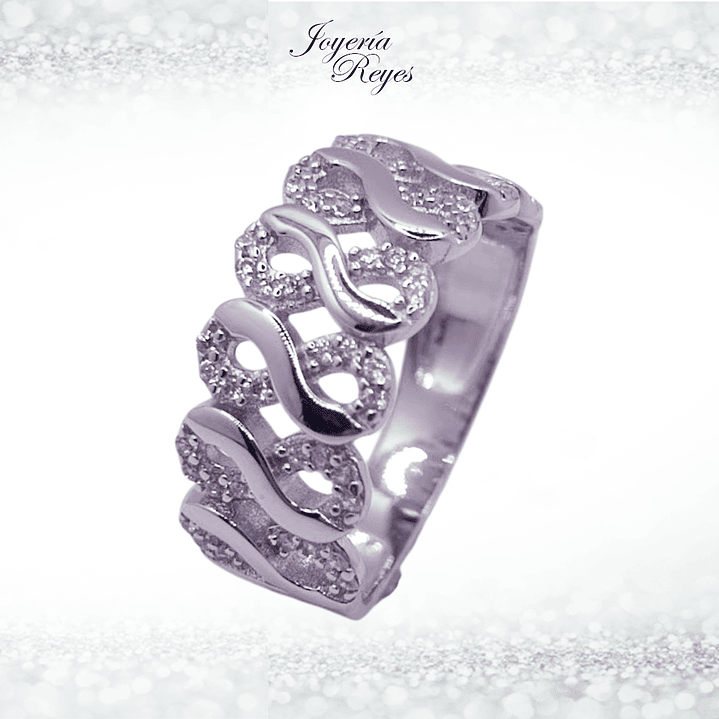 Anillo de plata rodinada fabricación Italiana - ley 925 - modelo 14614FRSWSH1 1