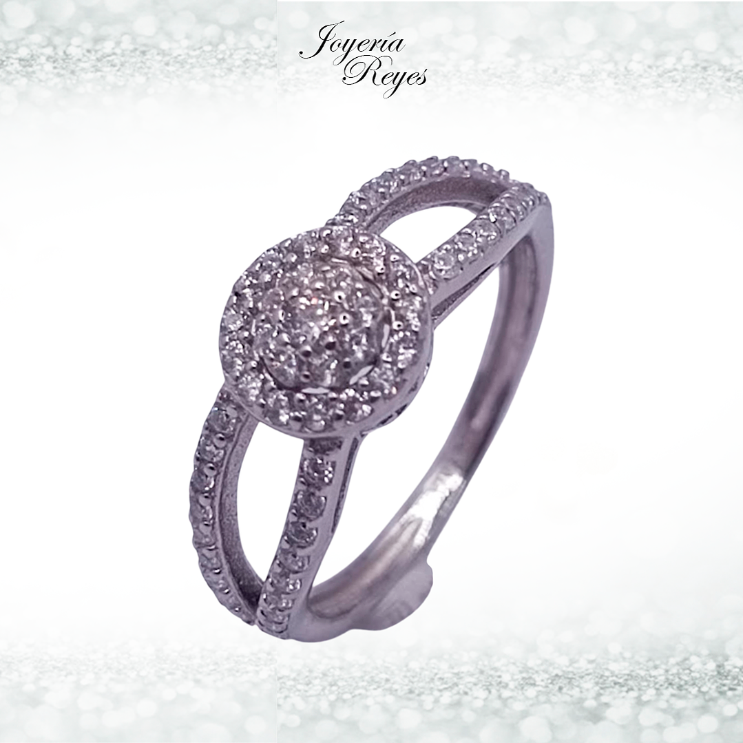 Anillo de plata rodinada fabricación Italiana - ley 925 - modelo 14631FRSWSH1 1