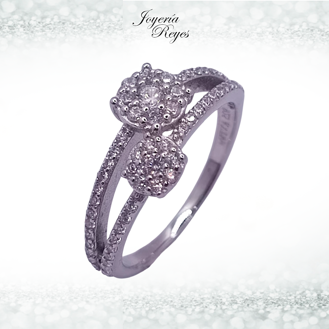 Anillo de plata rodinada fabricación Italiana - ley 925 - modelo 14634FRSWSH1 1