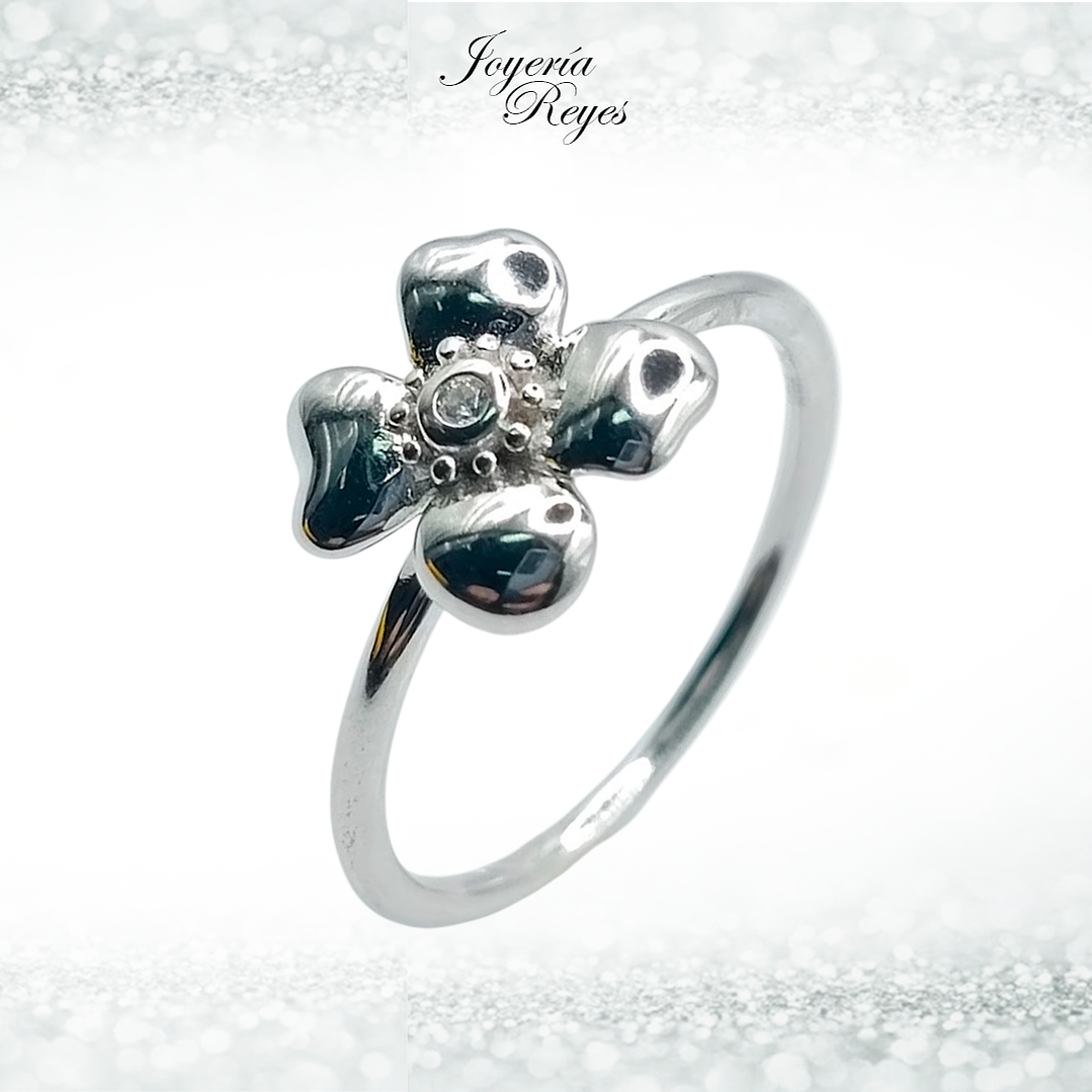 Anillo de plata rodinada fabricación Italiana - ley 925 - modelo 22801FRSWSH2 1