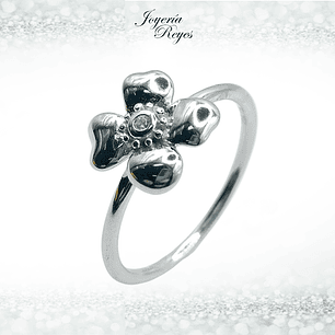 Anillo de plata rodinada fabricación Italiana - ley 925 - modelo 22801FRSWSH2