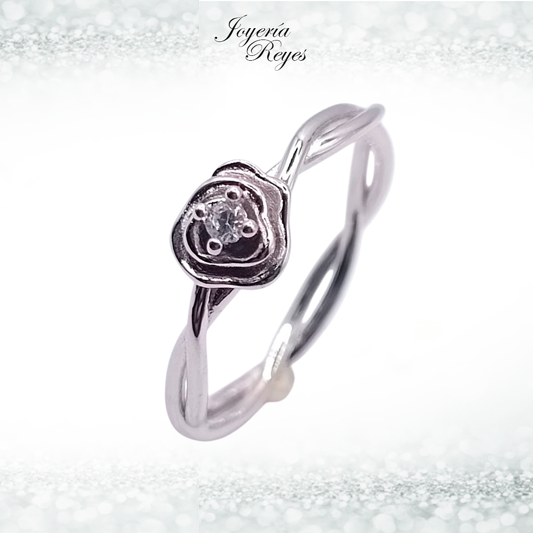 Anillo de plata rodinada fabricación Italiana - ley 925 - modelo 22984FRSWSH1 1