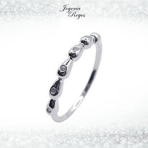 Anillo de plata rodinada fabricación Italiana - ley 925 - modelo 223206FRSWSH1