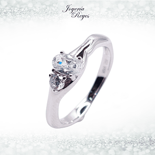 Anillo de plata rodinada fabricación Italiana - ley 925 - modelo 23208FRSWSH1