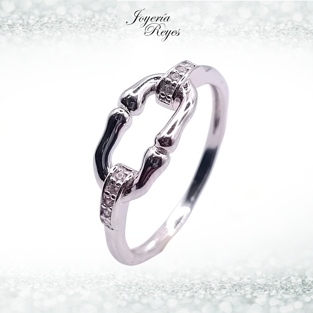 Anillo de plata rodinada fabricación Italiana - ley 925 - modelo 23281FRSWSH1 1