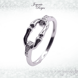 Anillo de plata rodinada fabricación Italiana - ley 925 - modelo 23281FRSWSH1