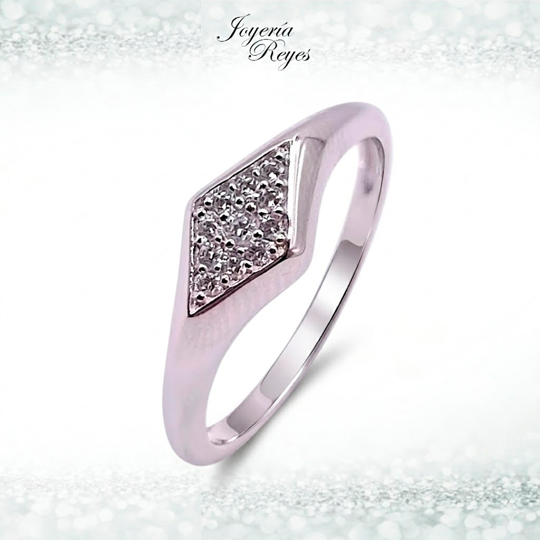 Anillo de plata rodinada fabricación Italiana - ley 925 - modelo 26685FRSWSH1 1