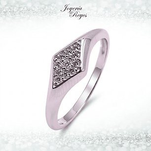 Anillo de plata rodinada fabricación Italiana - ley 925 - modelo 26685FRSWSH1