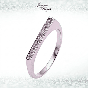 Anillo de plata rodinada fabricación Italiana - ley 925 - modelo 26689FRSWSH1