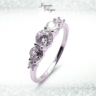 Anillo de plata rodinada fabricación Italiana - ley 925 - modelo 29929FRSWSH2