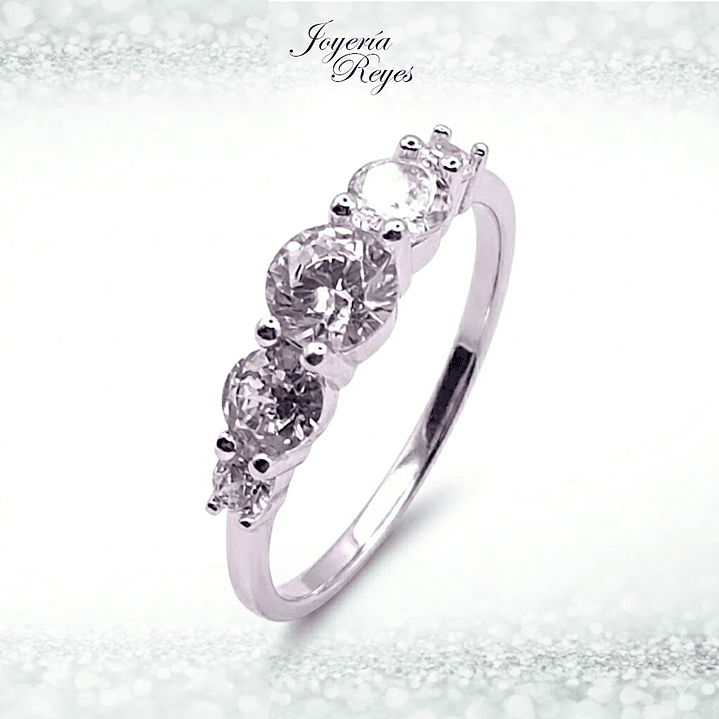 Anillo de plata rodinada fabricación Italiana - ley 925 - modelo 29929FRSWSH2 1