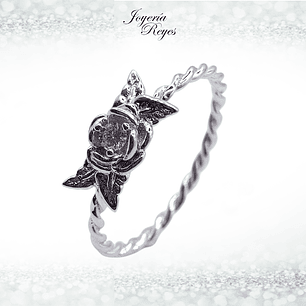 Anillo de plata rodinada fabricación Italiana - ley 925 - modelo 7309FRSWSH2