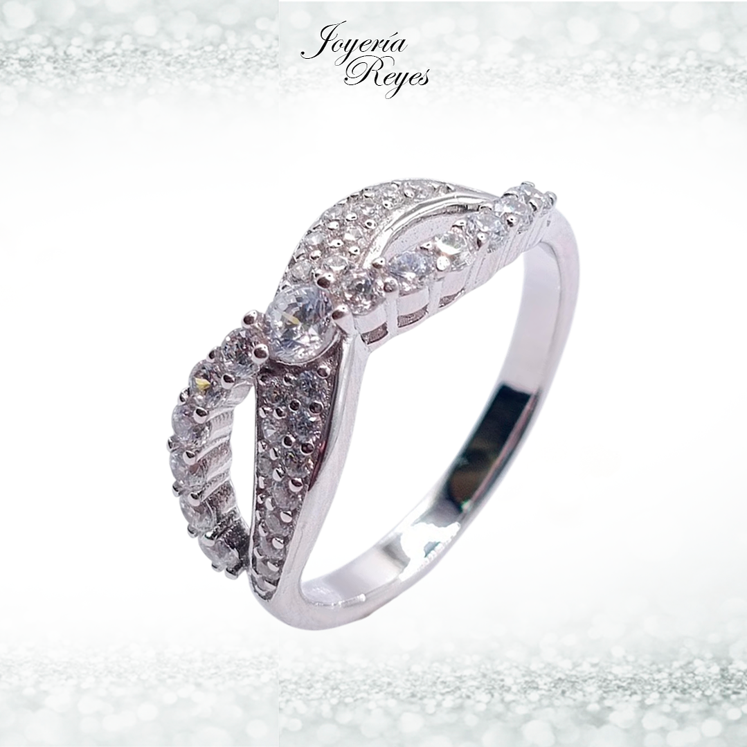 Anillo de plata rodinada fabricación Italiana - ley 925 - modelo 7313FRSWSH1 1
