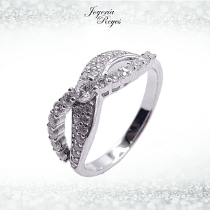 Anillo de plata rodinada fabricación Italiana - ley 925 - modelo 7313FRSWSH1