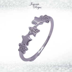 Anillo de plata rodinada fabricación Italiana - ley 925 - modelo 7318FRSWSH1