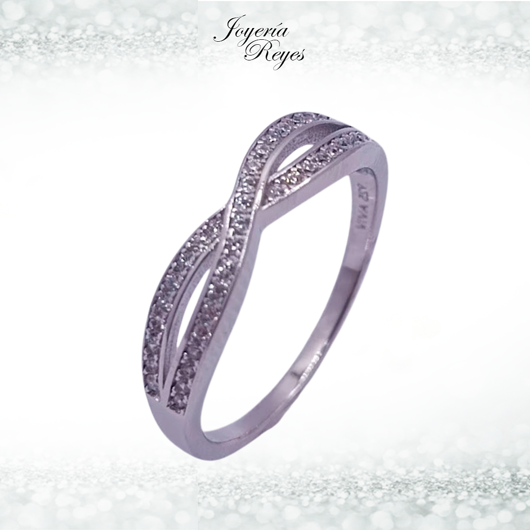 Anillo de plata rodinada fabricación Italiana - ley 925 - modelo 7354XRSWSH1 1