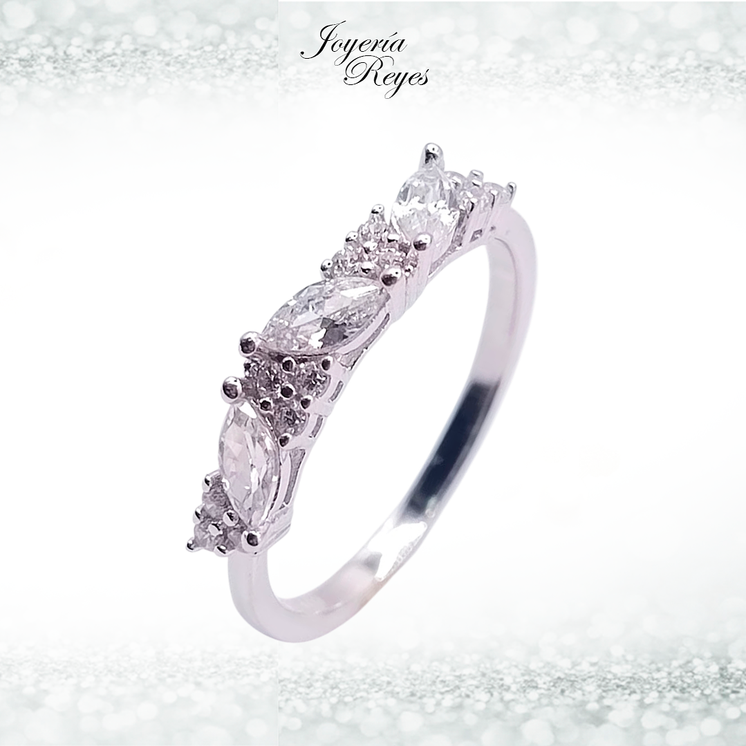 Anillo de plata rodinada fabricación Italiana - ley 925 - modelo 7507FRSWSH1 1