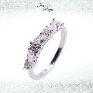 Anillo de plata rodinada fabricación Italiana - ley 925 - modelo 7507FRSWSH1