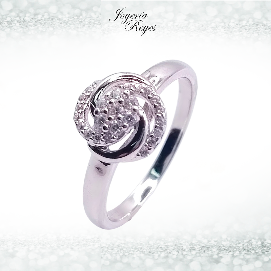 Anillo de plata rodinada fabricación Italiana - ley 925 - modelo 7608FRSWSH1 1