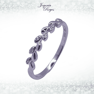 Anillo de plata rodinada fabricación Italiana - ley 925 - modelo 7727FRSWSH1