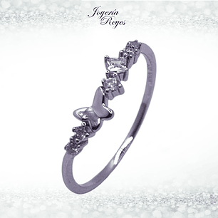 Anillo de plata rodinada fabricación Italiana - ley 925 - modelo 7767FRSWSH1