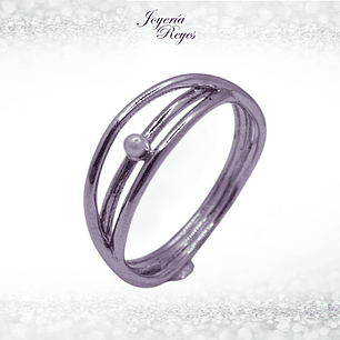 Anillo de plata rodinada fabricación Italiana - ley 925 - modelo 8576FRSWSH1