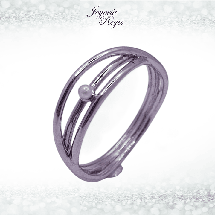 Anillo de plata rodinada fabricación Italiana - ley 925 - modelo 8576FRSWSH1 1