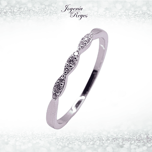 Anillo de plata rodinada fabricación Italiana - ley 925 - modelo 8584FRSWSH1