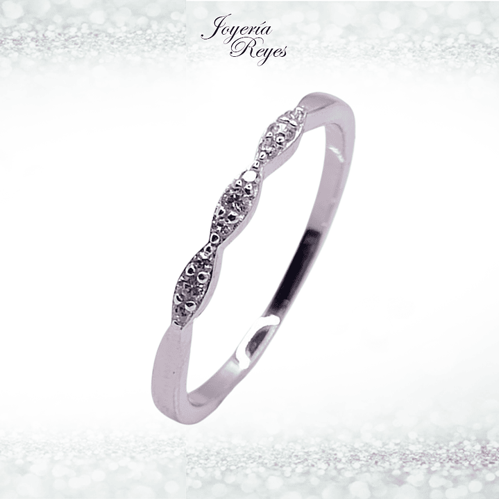 Anillo de plata rodinada fabricación Italiana - ley 925 - modelo 8584FRSWSH1 1