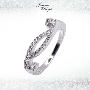 Anillo de plata rodinada fabricación Italiana - ley 925 - modelo AL31969A1