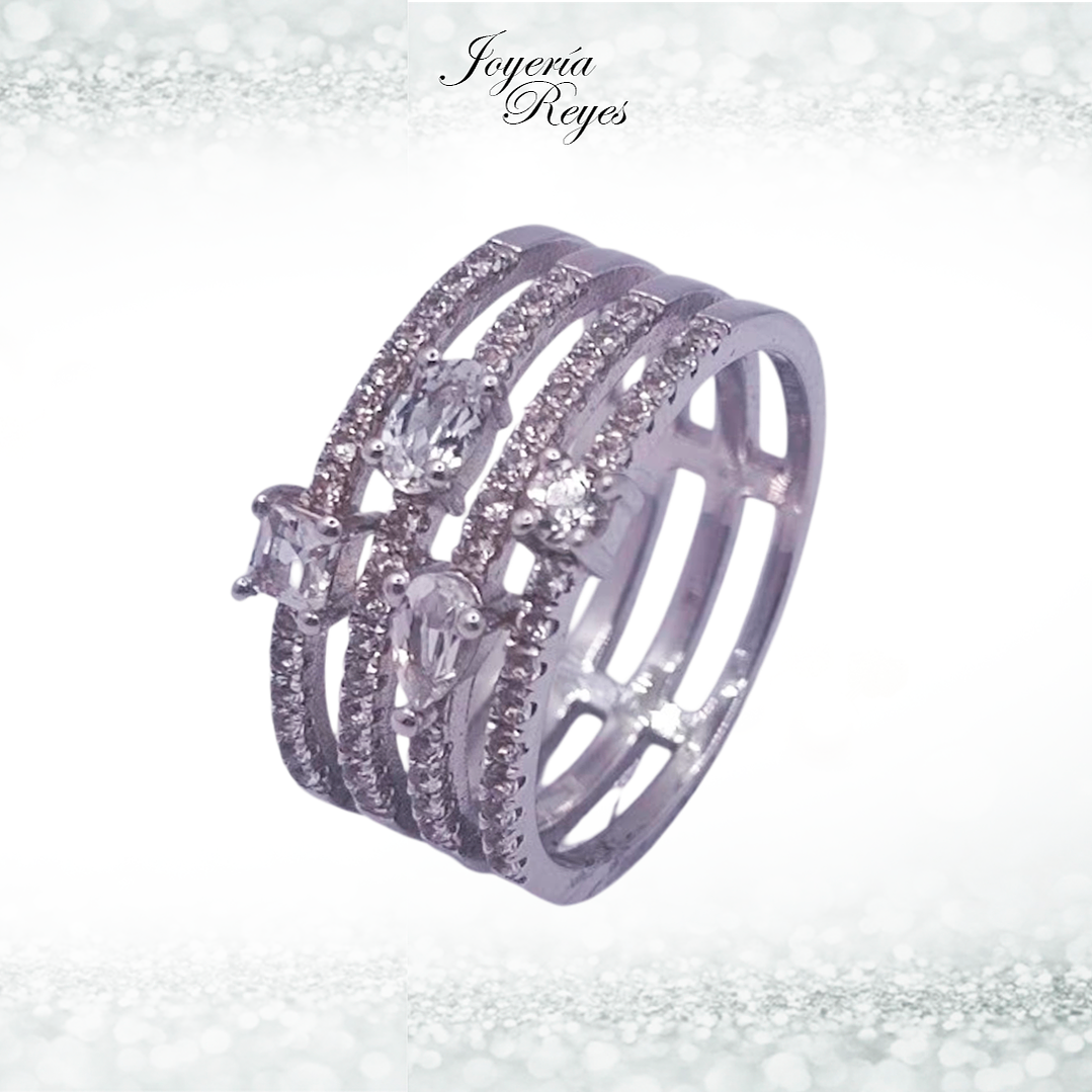 Anillo de plata rodinada fabricación Italiana - ley 925 - modelo CL20113A1 1