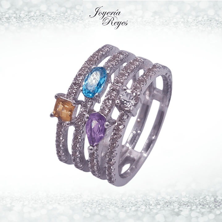 Anillo de plata rodinada fabricación Italiana - ley 925 - modelo CL20113B1 1