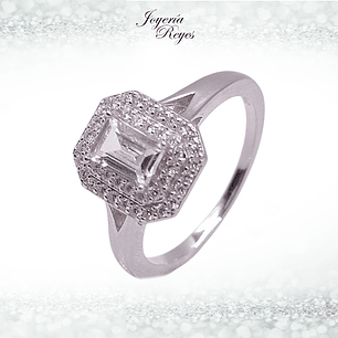 Anillo de plata rodinada fabricación Italiana - ley 925 - modelo FR0104