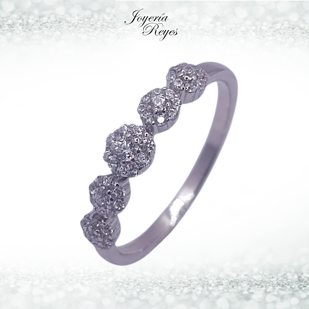 Anillo de plata rodinada fabricación Italiana - ley 925 - modelo HR-639 1