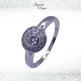 Anillo de plata rodinada fabricación Italiana - ley 925 - modelo JR-0015