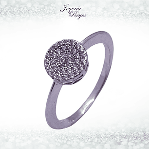 Anillo de plata rodinada fabricación Italiana - ley 925 - modelo JR-0103