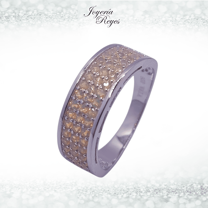 Anillo de plata rodinada fabricación Italiana - ley 925 - modelo JRY6302Q-W 1