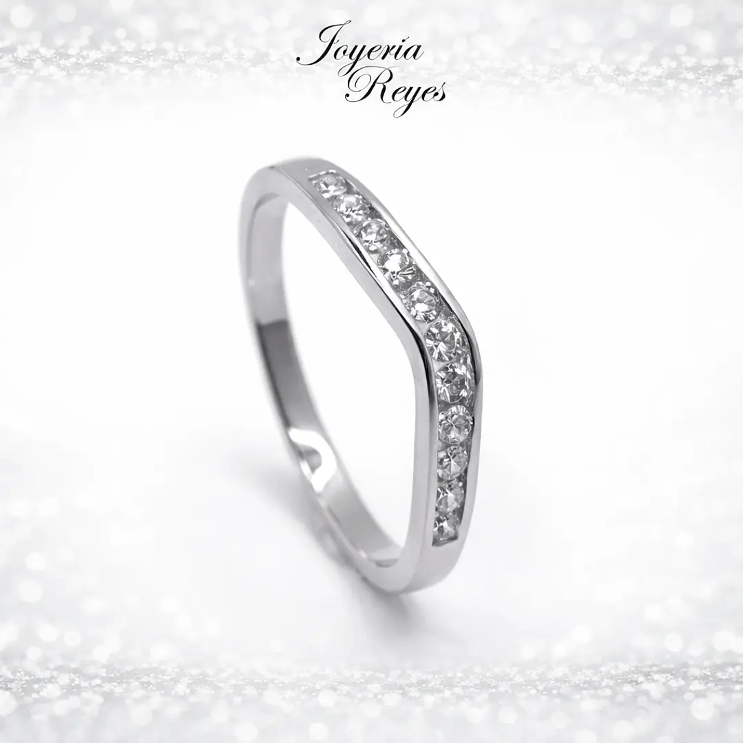 Anillo de plata rodinada fabricación Italiana - ley 925 - modelo 12194FRSWSH1 1
