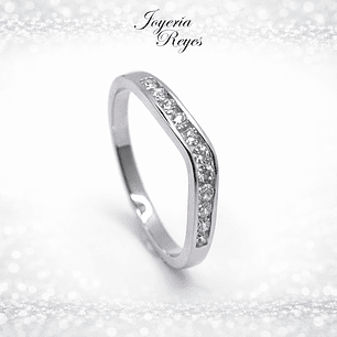 Anillo de plata rodinada fabricación Italiana - ley 925 - modelo 12194FRSWSH1