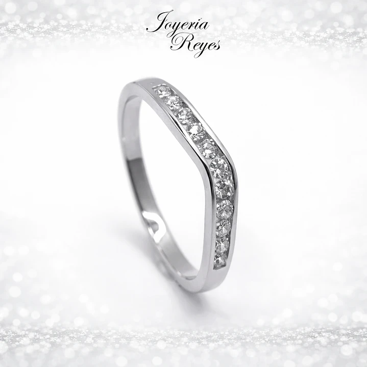 Anillo de plata rodinada fabricación Italiana - ley 925 - modelo 12194FRSWSH1 1